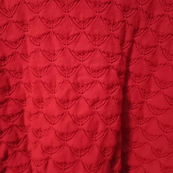 ModCloth Red Short-Sleeve Textured Knit Top - Picture 3 of 12